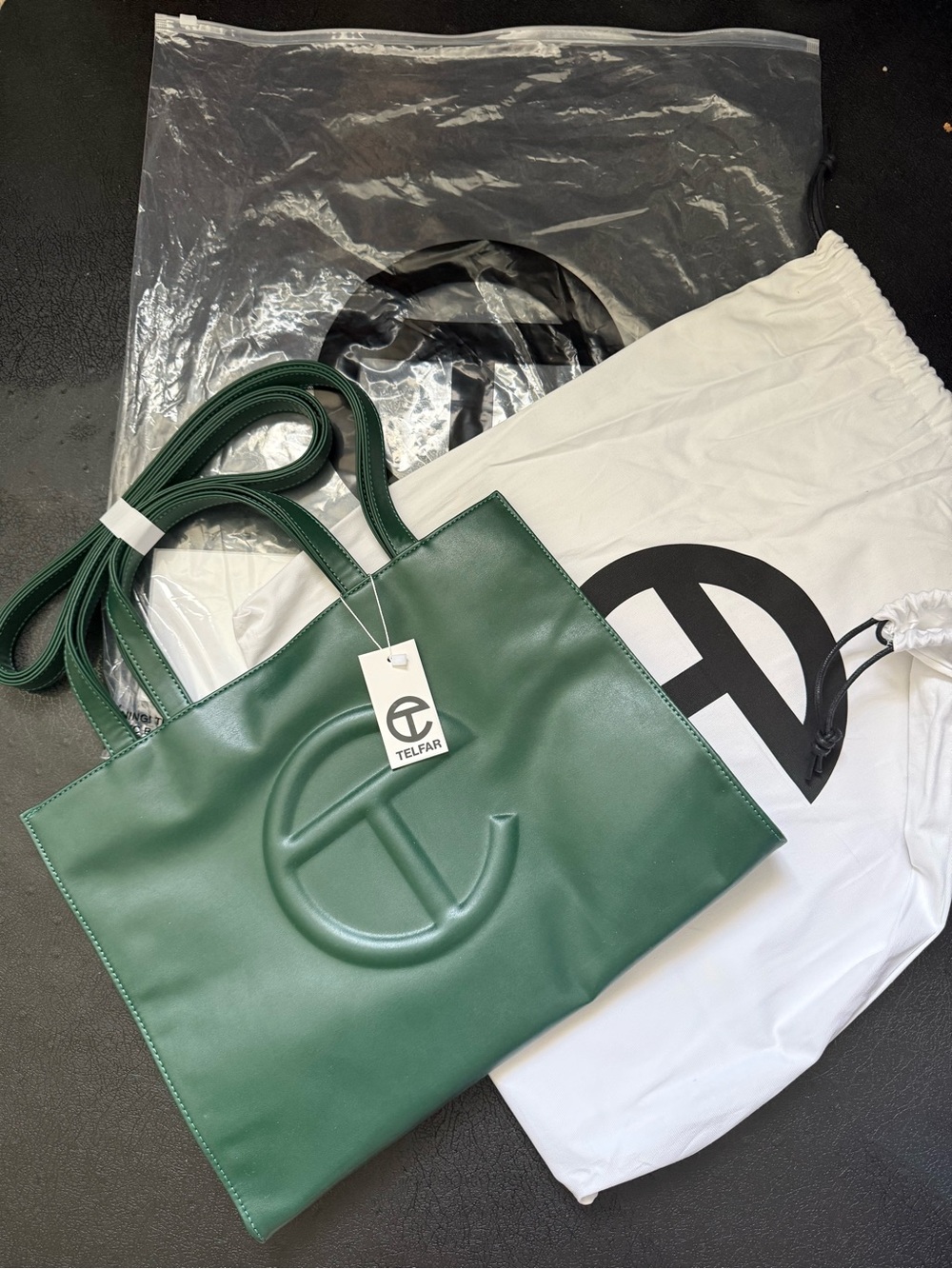 TELFAR Medium Shopping Bag Dark Olive New Dust Bag Hang Tag Complete
